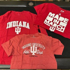 INDIANA HOOSIERS MENS SHIRTS - LOT OF 3 - SIZE L